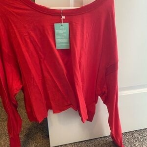 NWT Women’s Red Long-Sleeve with cutout in back
